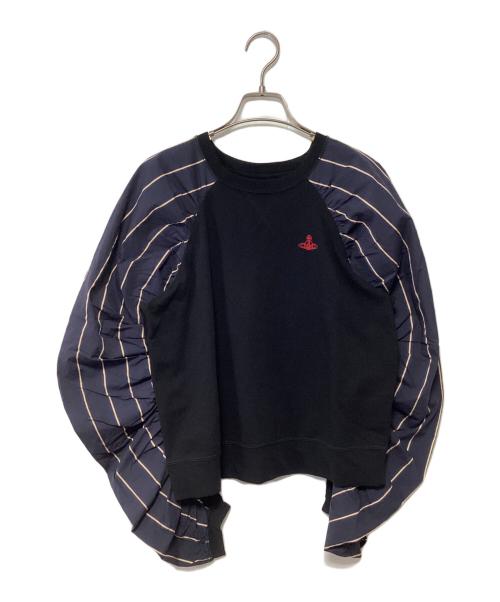 Vivienne Westwood RED LABEL（ヴィヴィアンウエストウッドレッドレーベル）Vivienne Westwood RED LABEL (ヴィヴィアンウエストウッドレッドレーベル) 長袖カットソー ブラック×ネイビー サイズ:00の古着・服飾アイテム