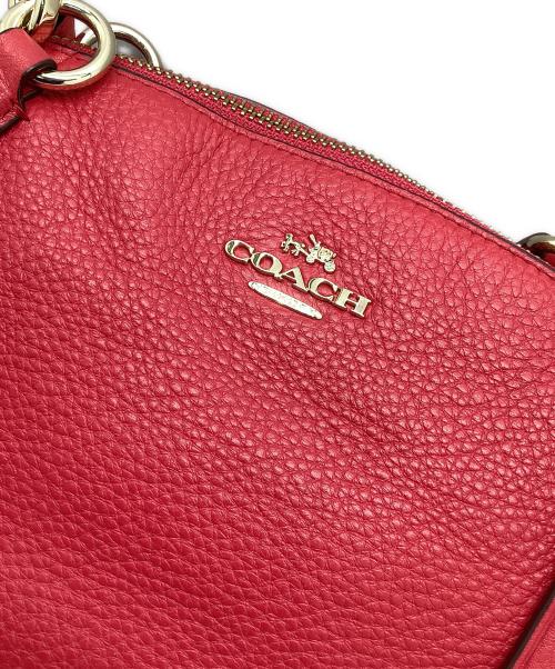 COACH（コーチ）COACH (コーチ) ハンドバッグ レッドの古着・服飾アイテム