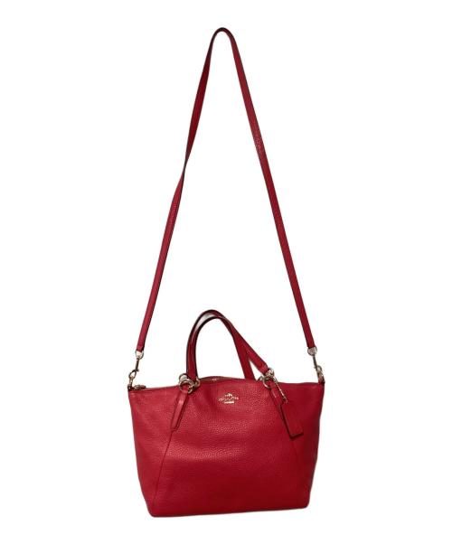COACH（コーチ）COACH (コーチ) ハンドバッグ レッドの古着・服飾アイテム