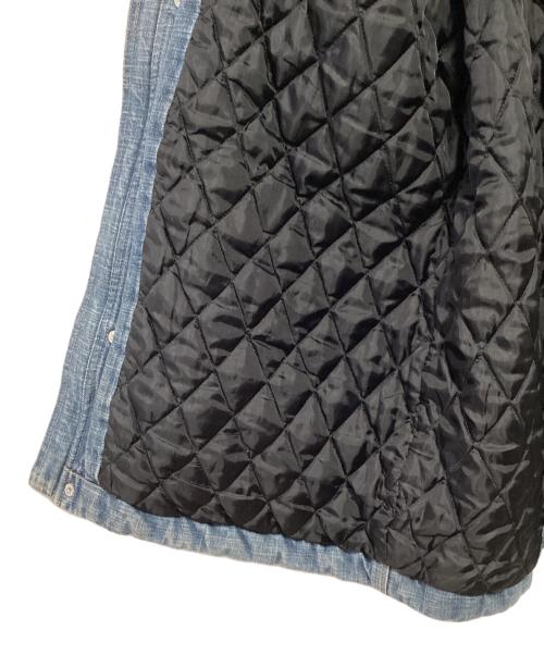 CarHartt（カーハート）CarHartt (カーハート) 切替デニムジャケット ブルー×ブラウン サイズ:MEDIUMの古着・服飾アイテム