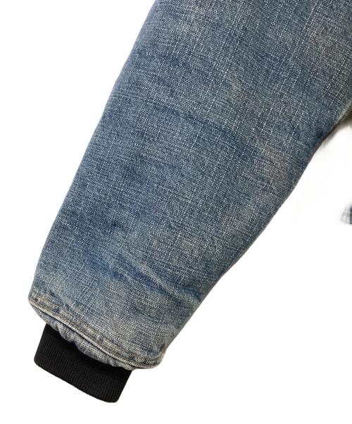 CarHartt（カーハート）CarHartt (カーハート) 切替デニムジャケット ブルー×ブラウン サイズ:MEDIUMの古着・服飾アイテム