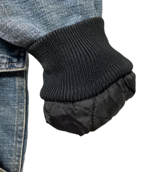 CarHartt（カーハート）CarHartt (カーハート) 切替デニムジャケット ブルー×ブラウン サイズ:MEDIUMの古着・服飾アイテム