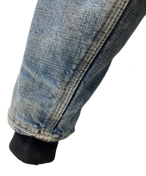 CarHartt（カーハート）CarHartt (カーハート) 切替デニムジャケット ブルー×ブラウン サイズ:MEDIUMの古着・服飾アイテム