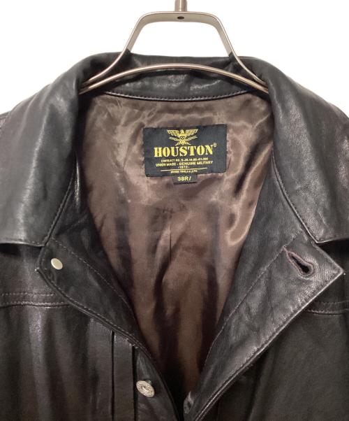HOUSTON（ヒューストン）HOUSTON (ヒューストン) レザージャケット ブラウン サイズ:38Rの古着・服飾アイテム