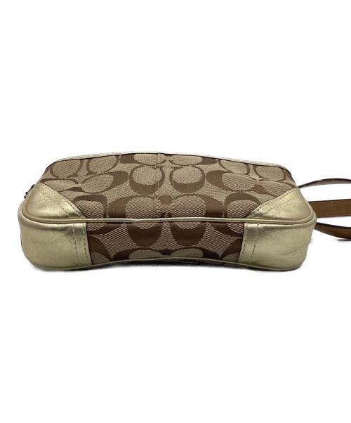 COACH（コーチ）COACH (コーチ) ウエストポーチ ゴールド×ベージュの古着・服飾アイテム