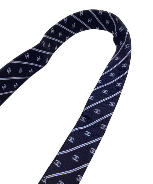 CHANEL（シャネル）CHANEL (シャネル) シルクネクタイ ネイビー サイズ:記載なしの古着・服飾アイテム