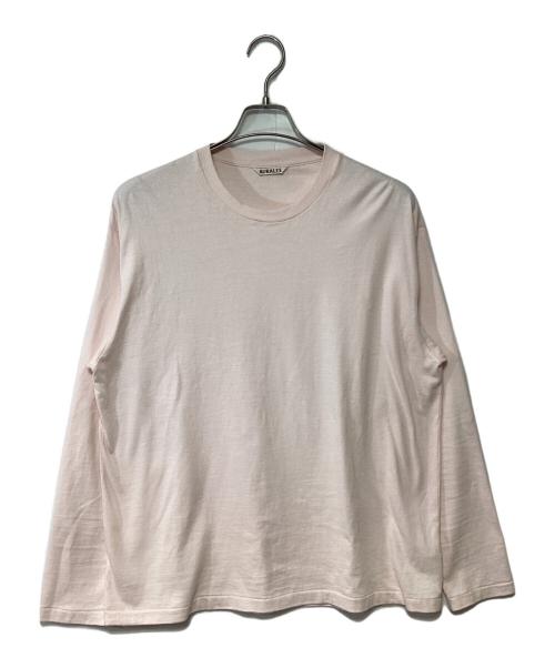AURALEE（オーラリー）AURALEE (オーラリー) 長袖カットソー ピンク サイズ:4の古着・服飾アイテム