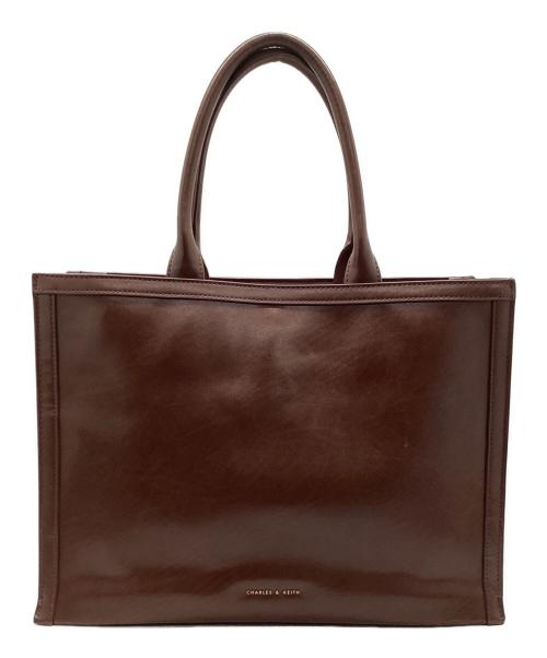 CHARLES & KEITH（チャールズアンドキース）CHARLES & KEITH (チャールズアンドキース) エクストララージ トートバック ブラウンの古着・服飾アイテム