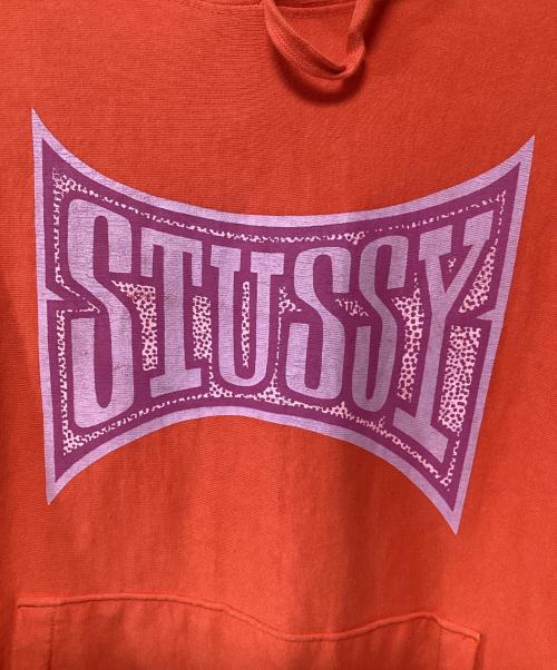 stussy（ステューシー）stussy (ステューシー) プルオーバーパーカー オレンジ サイズ:Mの古着・服飾アイテム