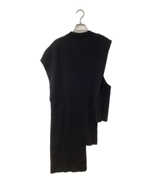 ENFOLD（エンフォルド）ENFOLD (エンフォルド) アシメロングベスト ブラック サイズ:38の古着・服飾アイテム