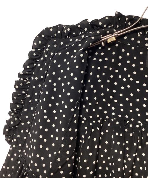 Pale Jute（ペールジュート）Pale Jute (ペールジュート) 長袖ブラウス ブラック×ホワイト サイズ:Fの古着・服飾アイテム