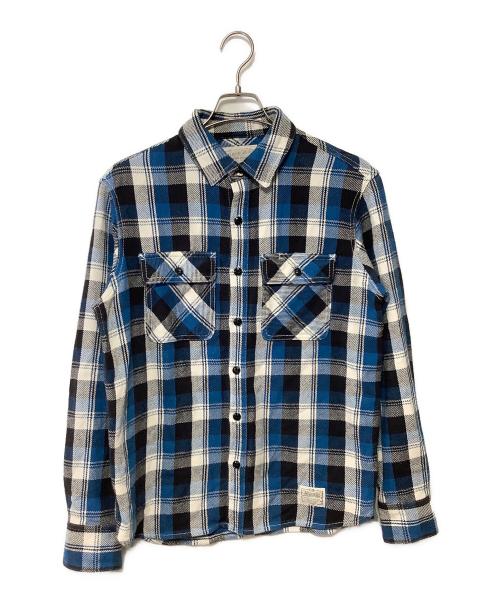 NEIGHBORHOOD（ネイバーフッド）NEIGHBORHOOD (ネイバーフッド) 長袖シャツ ブルー×ホワイト×ブラック サイズ:Mの古着・服飾アイテム