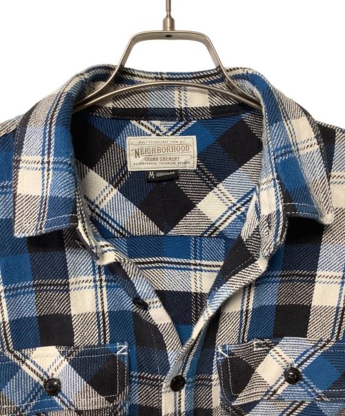 NEIGHBORHOOD（ネイバーフッド）NEIGHBORHOOD (ネイバーフッド) 長袖シャツ ブルー×ホワイト×ブラック サイズ:Mの古着・服飾アイテム