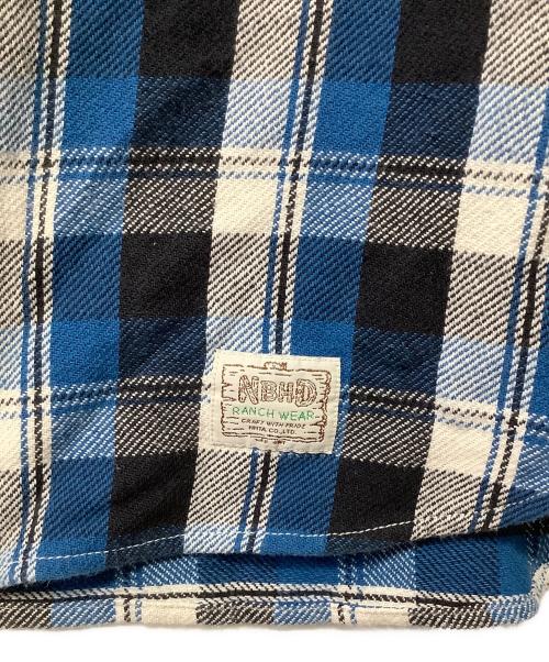 NEIGHBORHOOD（ネイバーフッド）NEIGHBORHOOD (ネイバーフッド) 長袖シャツ ブルー×ホワイト×ブラック サイズ:Mの古着・服飾アイテム
