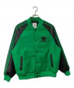 adidasアディダス）の古着「SST ボンバージャケット」｜グリーン×ブラック