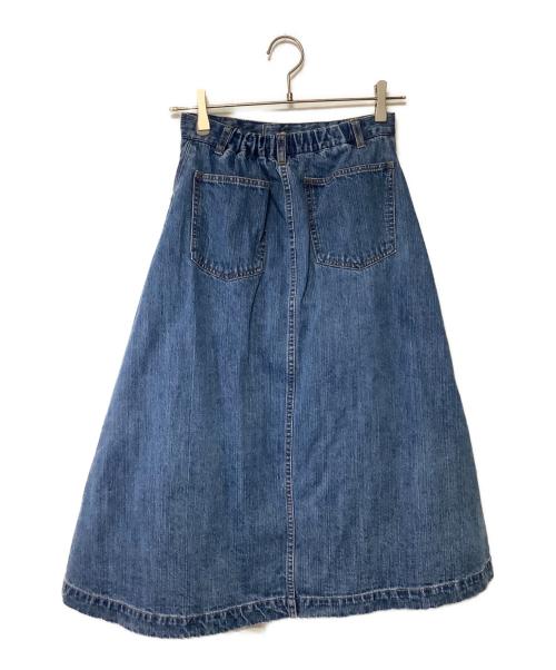 OBLI（オブリ）OBLI (オブリ) デニムフリルスカート ブルー×ホワイト サイズ:1の古着・服飾アイテム