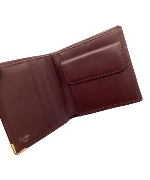 Cartier（カルティエ）Cartier (カルティエ) 2つ折り財布 ワインレッドの古着・服飾アイテム