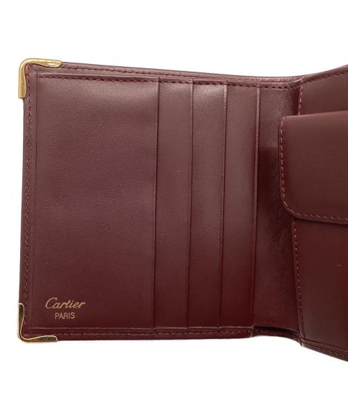 Cartier（カルティエ）Cartier (カルティエ) 2つ折り財布 ワインレッドの古着・服飾アイテム