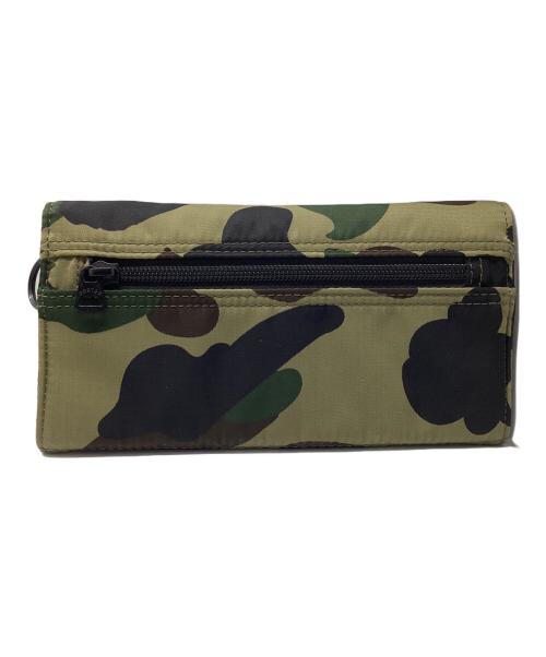 PORTER（ポーター）PORTER (ポーター) A BATHING APE (アベイシングエイプ) 長財布 カーキの古着・服飾アイテム