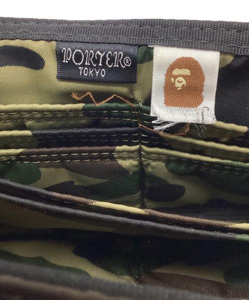 PORTER（ポーター）PORTER (ポーター) A BATHING APE (アベイシングエイプ) 長財布 カーキの古着・服飾アイテム