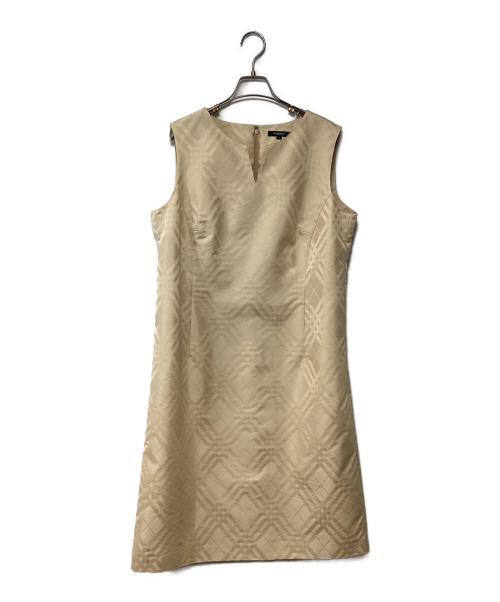 BURBERRY LONDON（バーバリーロンドン）BURBERRY LONDON (バーバリーロンドン) ノースリーブワンピース ベージュ サイズ:15の古着・服飾アイテム