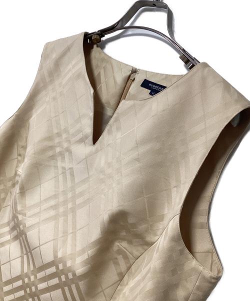 BURBERRY LONDON（バーバリーロンドン）BURBERRY LONDON (バーバリーロンドン) ノースリーブワンピース ベージュ サイズ:15の古着・服飾アイテム