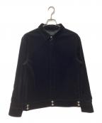 BURBERRY BLACK LABELバーバリーブラックレーベル）の古着「ベロアジャケット」｜ブラック