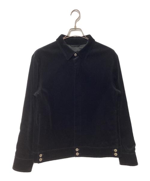 BURBERRY BLACK LABEL（バーバリーブラックレーベル）BURBERRY BLACK LABEL (バーバリーブラックレーベル) ベロアジャケット ブラック サイズ:Lの古着・服飾アイテム