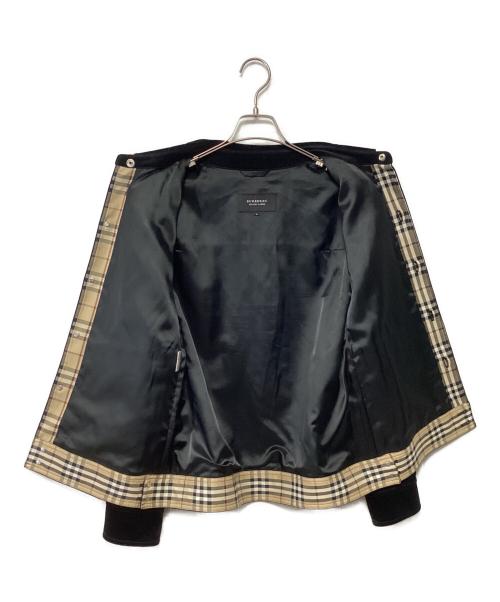 BURBERRY BLACK LABEL（バーバリーブラックレーベル）BURBERRY BLACK LABEL (バーバリーブラックレーベル) ベロアジャケット ブラック サイズ:Lの古着・服飾アイテム