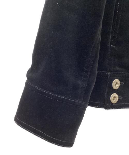 BURBERRY BLACK LABEL（バーバリーブラックレーベル）BURBERRY BLACK LABEL (バーバリーブラックレーベル) ベロアジャケット ブラック サイズ:Lの古着・服飾アイテム