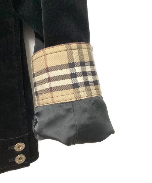 BURBERRY BLACK LABEL（バーバリーブラックレーベル）BURBERRY BLACK LABEL (バーバリーブラックレーベル) ベロアジャケット ブラック サイズ:Lの古着・服飾アイテム