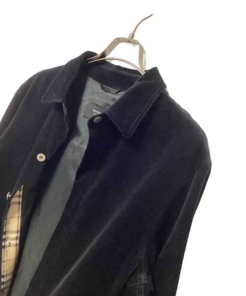BURBERRY BLACK LABEL（バーバリーブラックレーベル）BURBERRY BLACK LABEL (バーバリーブラックレーベル) ベロアジャケット ブラック サイズ:Lの古着・服飾アイテム