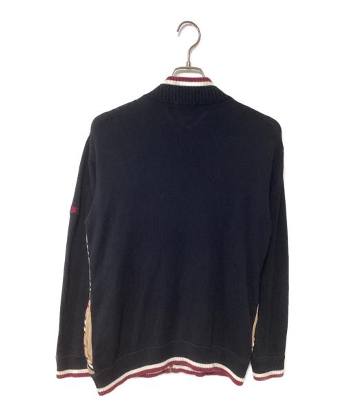 BURBERRY BLACK LABEL（バーバリーブラックレーベル）BURBERRY BLACK LABEL (バーバリーブラックレーベル) ニットジャケット ブラック×ベージュ サイズ:3の古着・服飾アイテム