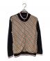 BURBERRY BLACK LABEL（バーバリーブラックレーベル）の古着「ニットジャケット」｜ブラック×ベージュ