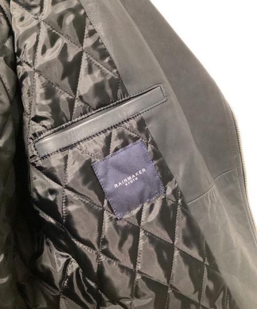 RAINMAKER（レインメーカー）RAINMAKER (レインメーカー) ライダースジャケット ブラック サイズ:48の古着・服飾アイテム
