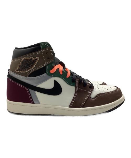 NIKE（ナイキ）NIKE (ナイキ) AIR JORDAN1 RETRO HIGH OG ブラウン×パープル×グリーン サイズ:27の古着・服飾アイテム