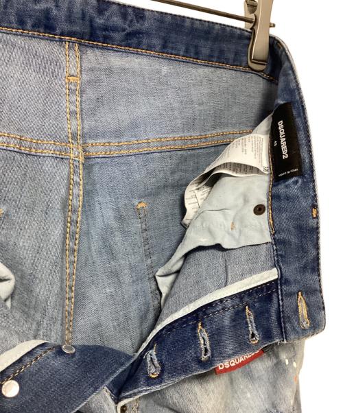 DSQUARED2（ディースクエアード）DSQUARED2 (ディースクエアード) ダメージ加工デニムパンツ ブルー サイズ:48の古着・服飾アイテム