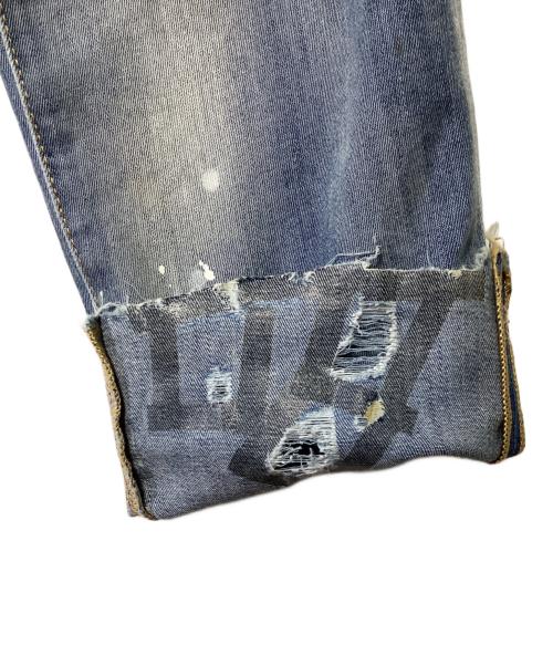 DSQUARED2（ディースクエアード）DSQUARED2 (ディースクエアード) ダメージ加工デニムパンツ ブルー サイズ:48の古着・服飾アイテム