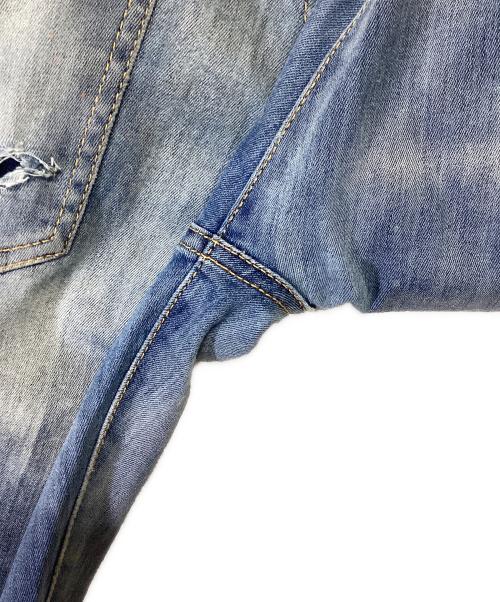 DSQUARED2（ディースクエアード）DSQUARED2 (ディースクエアード) ダメージ加工デニムパンツ ブルー サイズ:48の古着・服飾アイテム