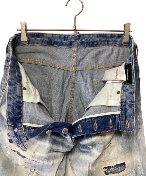 DSQUARED2（ディースクエアード）DSQUARED2 (ディースクエアード) ダメージ加工デニムパンツ ブルー サイズ:50の古着・服飾アイテム
