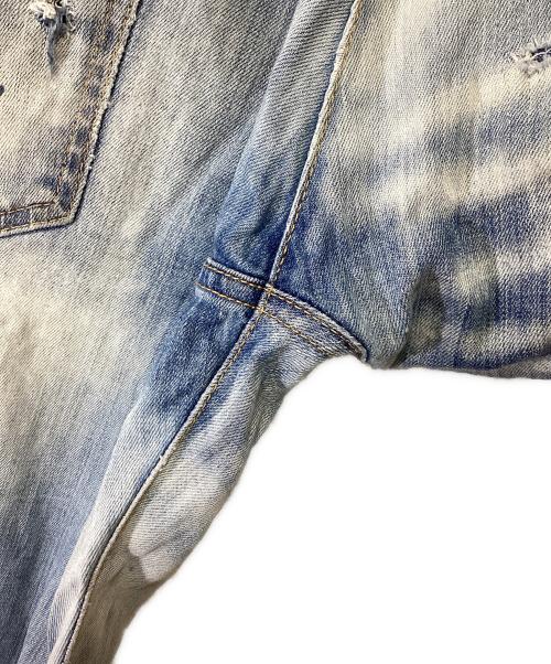DSQUARED2（ディースクエアード）DSQUARED2 (ディースクエアード) ダメージ加工デニムパンツ ブルー サイズ:50の古着・服飾アイテム