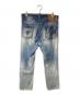 DSQUARED2 (ディースクエアード) ダメージ加工デニムパンツ ブルー サイズ:50：13000円