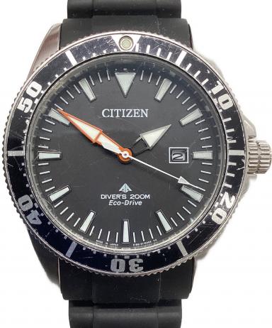 CITIZEN ダイバーウォッチ 中古・古着通販】CITIZEN (シチズン) ダイバーズウォッチ ブラック