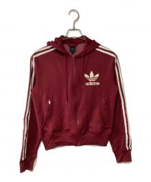 adidas（アディダス）の古着「ジップパーカー」｜レッド