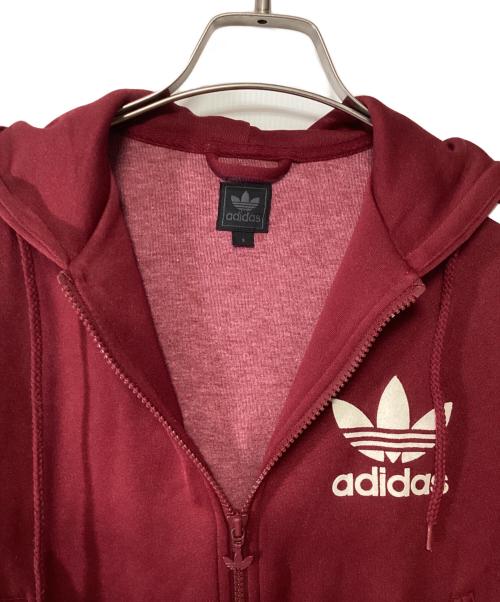 adidas（アディダス）adidas (アディダス) ジップパーカー レッド サイズ:Sの古着・服飾アイテム