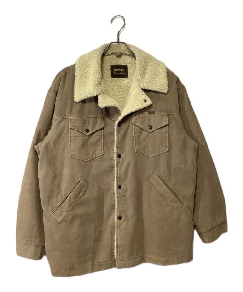 Wrangler（ラングラー）Wrangler (ラングラー) オーバーサイズボアランチジャケット ベージュ×アイボリー サイズ:XLの古着・服飾アイテム