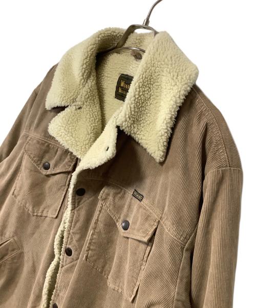 Wrangler（ラングラー）Wrangler (ラングラー) オーバーサイズボアランチジャケット ベージュ×アイボリー サイズ:XLの古着・服飾アイテム