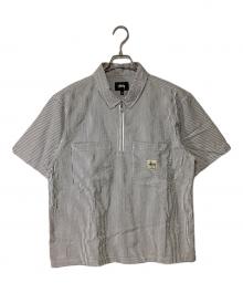 stussy（ステューシー）の古着「ハーフジップシャツ」｜グレー