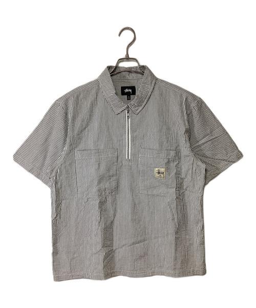 stussy（ステューシー）stussy (ステューシー) ハーフジップシャツ グレー サイズ:Mの古着・服飾アイテム