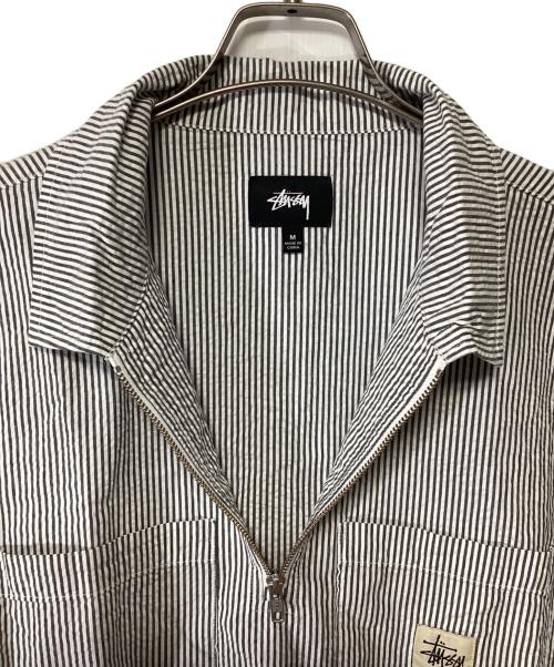 stussy（ステューシー）stussy (ステューシー) ハーフジップシャツ グレー サイズ:Mの古着・服飾アイテム